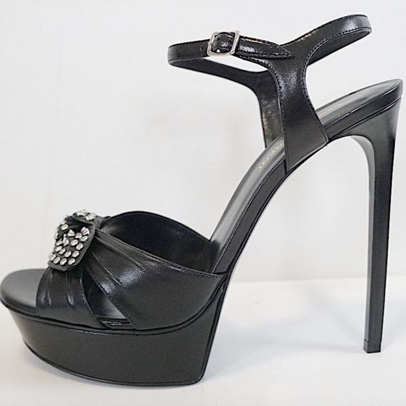 SAINT LAURENT "BIANCA" PLATFORM High STILETTO Sandal - Picture 1 of 16